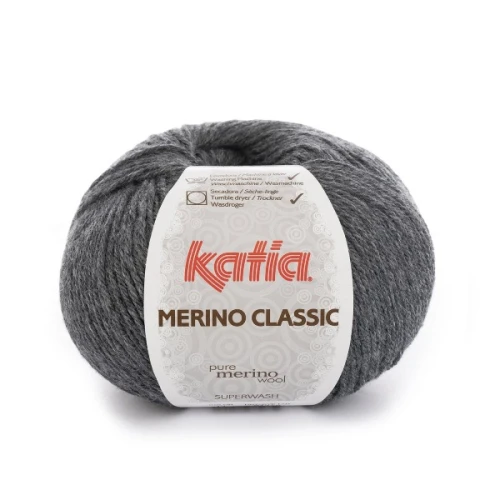 Włóczka Katia Merino Classic 14 ciemny szary