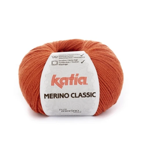 Włóczka Katia Merino Classic 20 głęboki oranż