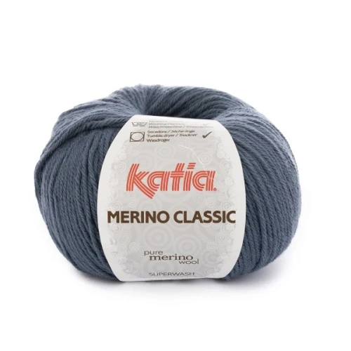 Włóczka Katia Merino Classic 32 szaro-niebieski