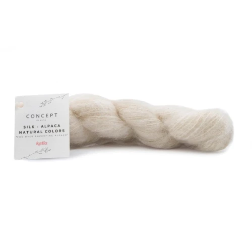 Włóczka Katia Silk Alpaca Natural Colors 100 ecru