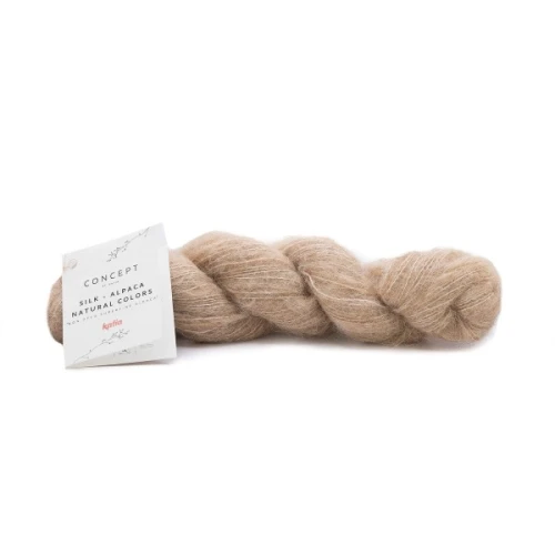 Włóczka Katia Silk Alpaca Natural Colors 102 jasny brązowy