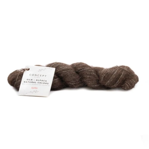 wloczka-silkalpacanaturalcolors-dzianina-alpaka-superfine-jedwab-ciemny-braz-jesien-zima-katia-103-Włóczka Katia Silk Alpaca Natural Colors 103 ciemny brązowy