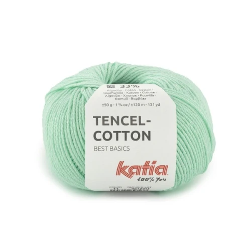 wloczka-tencelcotton-dzianina-lyocell-bawelna-mieta-wiosna-lato-katia-44-fhd.jpg Włóczka Katia Tencel-Cotton 44 miętowy  Tencel (Lyocel), bawena, z bawełną, na lato, sukienka, dla dzieci, sweter, wiosna