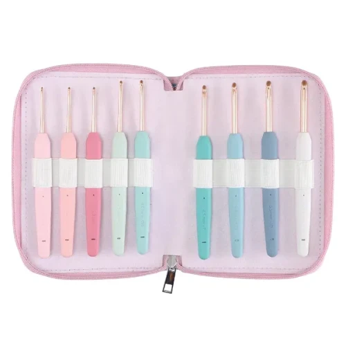 Zestaw szydełek KnitPro Vybe Delux rose gold, 9szt, 30180