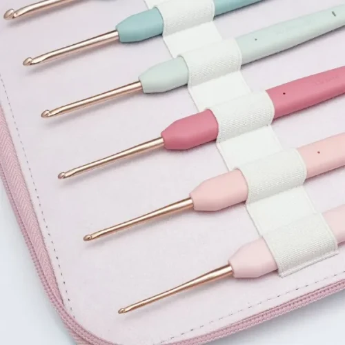 Zestaw szydełek KnitPro Vybe różowe złoto, golden rose