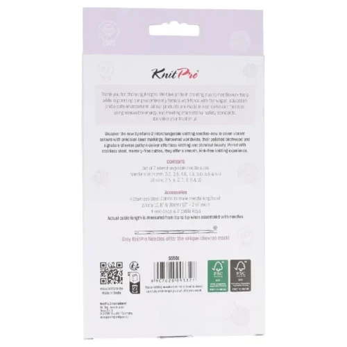 Zestaw drutów wymiennych KnitPro Symfonie 2 MINI 5 cm 55501, drewniane