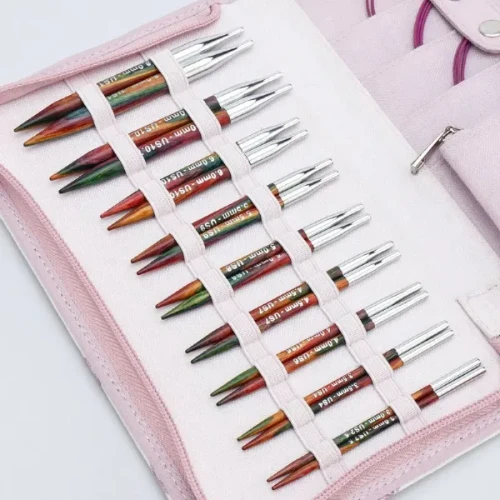 Zestaw drutów wymiennych KnitPro Symfonie 2 Special Delux 10 cm 55510 drewniane, do łączenia