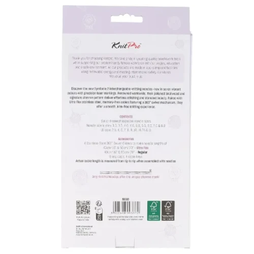 Zestaw drutów wymiennych KnitPro Symfonie 2 Special Delux 10 cm 55510 drewniane, do łączenia