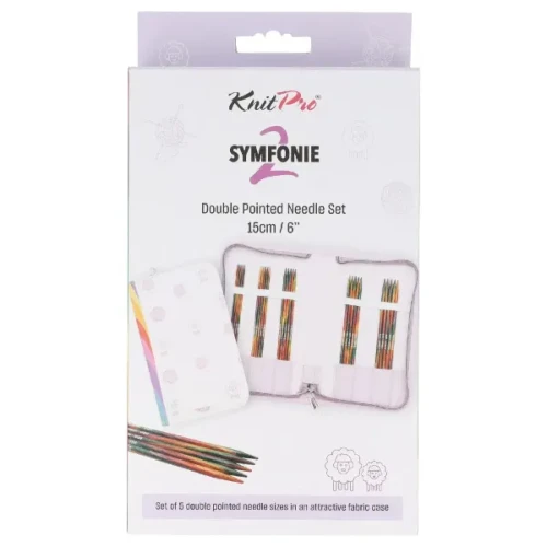 Druty do skarpet KnitPro Symfonie 2 15cm, 55515 pończosznicze, skarpetkowe