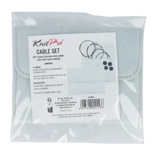 Zestaw żyłek KnitPro 360° niebieski 11704, żyłka obrotowa