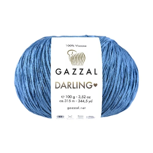 Włóczka Gazzal Darling 554 jeans na lato, miękka, przewiewna, visco, dolce, dolce visco, tasiemka, tasiemkowa