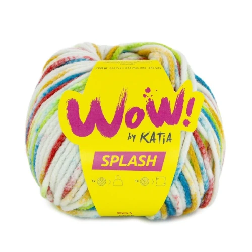 Włóczka Katia WOW Splash 201, motek 150g