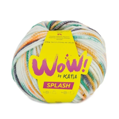 Włóczka Katia WOW Splash 202, motek 150g