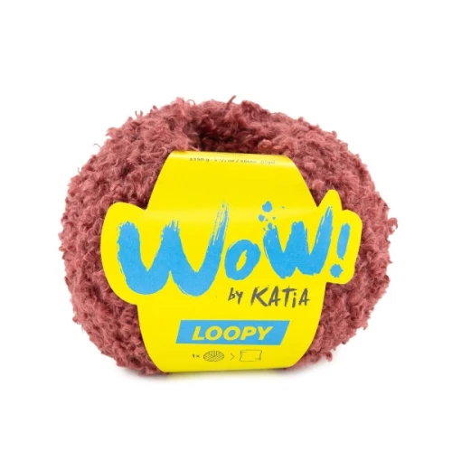 Włóczka Katia WOW! Loopy 159 malinowa czerwień