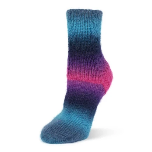 Włóczka Rellana Kolibri 6211  entrelac, entrelak,skarpetkowa, skarpetowa, na skarpetki, cieniowana, chusty, czapki, szale, wełna superłosz, wełna superwashe, skarpety