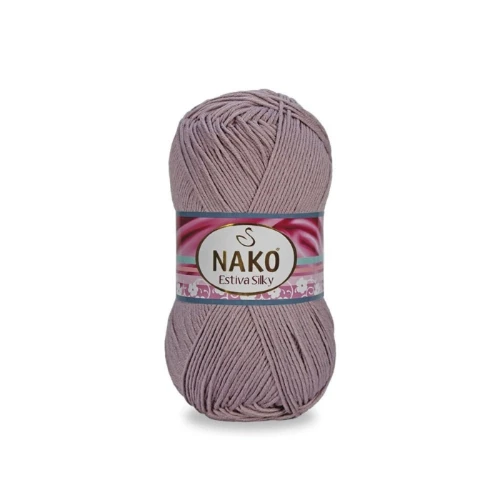 Włóczka Nako Estiva Silky 12928 ametyst  bawełna, wiskoza bambusowa,  kocyki, czapeczki, czapki, kardigany, topy, chusty, szale