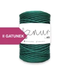 Sznurek poliestrowy  by Mila 3mm, motek 200m, 12 głęboka zieleń II GATUNEK