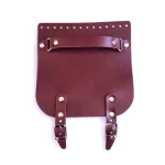 Klapa do torebki 20x20cm, z paskami, BURGUND
