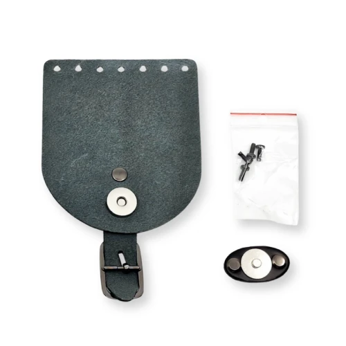 Klapka do torebki, etui, 10x12cm, klamra KLAPP czarny