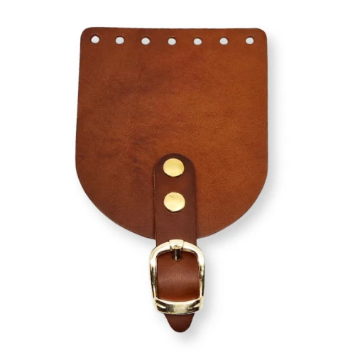 Klapka do torebki, etui, 10x12cm, klamra KLAPP olej, skóra naturalna