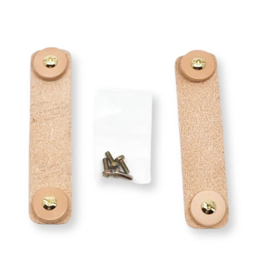 Paski skórzane, uchwyty 10 cm, 2 szt, UPZ10 camel, skóra naturalna