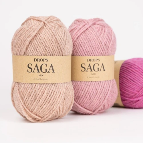 Włóczka DROPS Saga wełna, z wełna, czapki, szaliki, sweter, czapka, do żakardu, żakard, jesień, zima