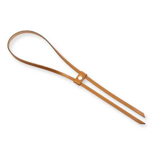 Ściągacz do plecaka, skórzany, 80 cm, musztarda