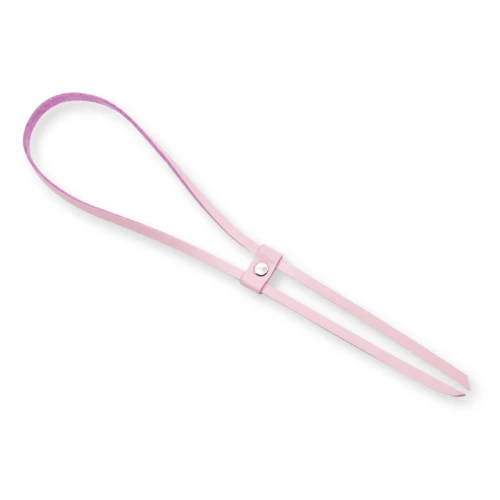 Ściągacz do plecaka, skórzany, 80 cm, pudrowy róż