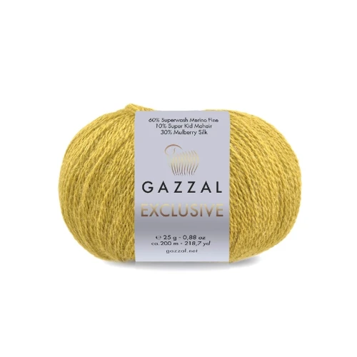 Włóczka Gazzal Exclusive 9928 musztardowy