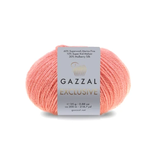 Włóczka Gazzal Exclusive 9905 jasny koral