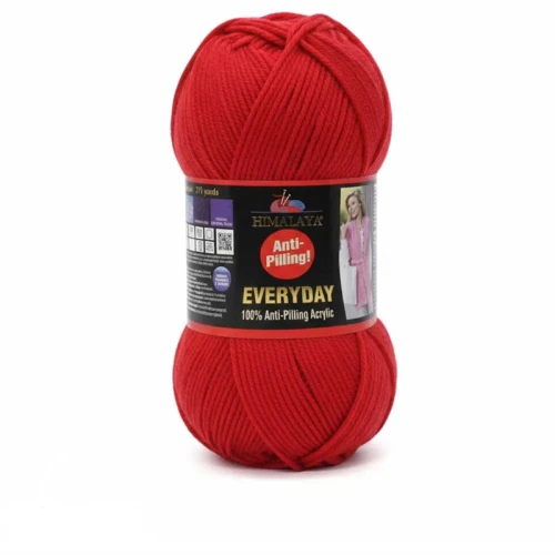 Włóczka Himalaya Everyday 70037 czerwony akryl, akrylowa, antypilling