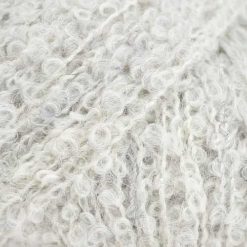 Włóczka DROPS Alpaca Bouclé 8907 szary kryształ alpaka, alpaca, z wełną, z aplaką, wełna, boucle