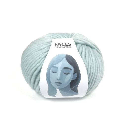 Włóczka FACES 8175 Sky Blue, the woolcatcher, gruba typu bulky, 200g w motku