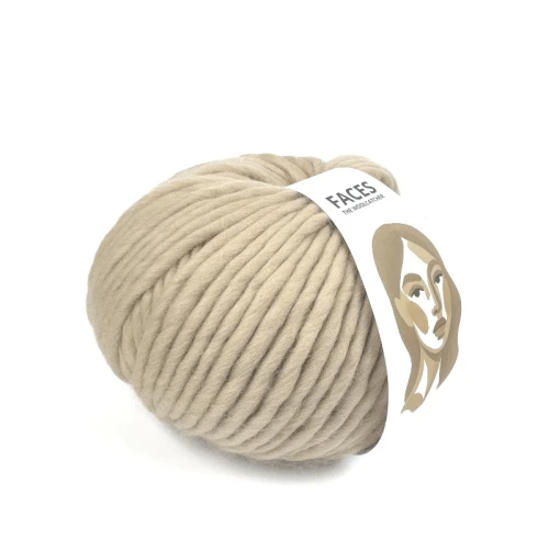 Włóczka FACES 8402 taupe the woolcatcher, gruba typu bulky, 200g w motku