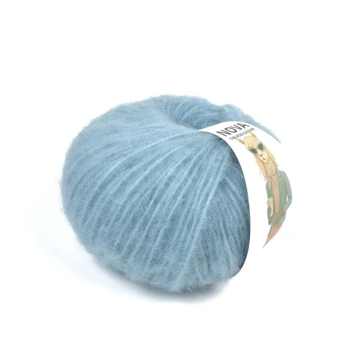 Włóczka NOVA 7060 steel blue, the woolcatcher, wełna peruwiańska highland, typu brushed