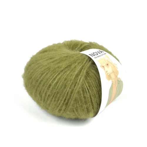 Włóczka NOVA 2612 olive, the woolcatcher, wełna peruwiańska highland, typu brushed