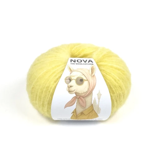 Włóczka NOVA 6655 canary, the woolcatcher, wełna peruwiańska highland, typu brushed