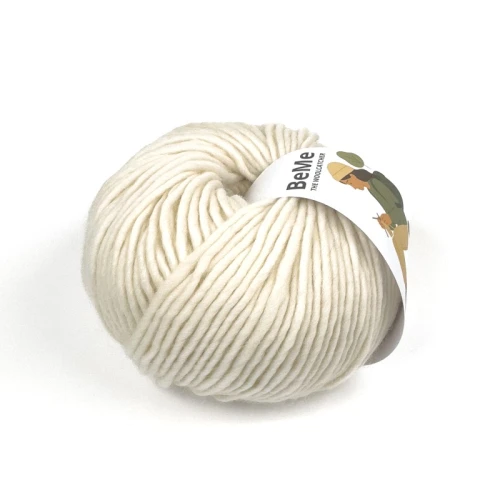 wełna BeMe 100 Ivory, 100% peruwiańska wełna fine highland, miękka i delikatna dla skóry