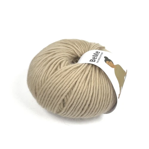 wełna BeMe 8402 taupe, 100% peruwiańska wełna fine highland, miękka i delikatna dla skóry