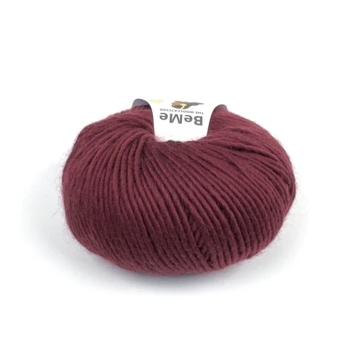 wełna BeMe 2130 Marsala , 100% peruwiańska wełna fine highland, miękka i delikatna dla skóry