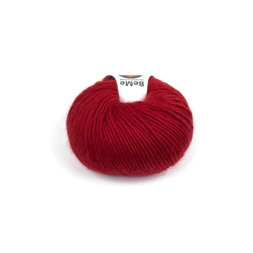 wełna BeMe 1299 cardinal red , 100% peruwiańska wełna fine highland, miękka i delikatna dla skóry