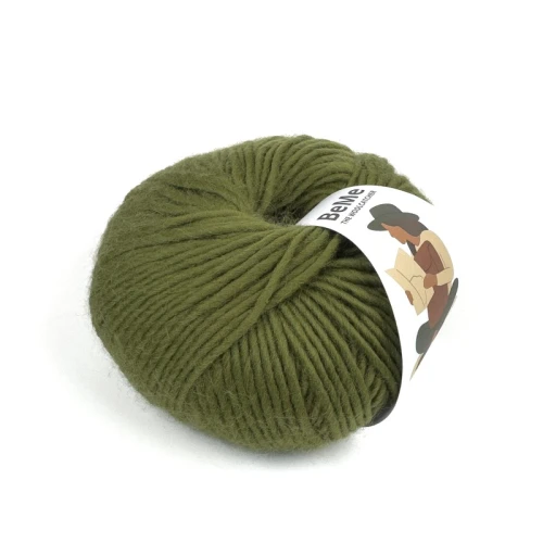 wełna BeMe 14061 olive, 100% peruwiańska wełna fine highland, miękka i delikatna dla skóry