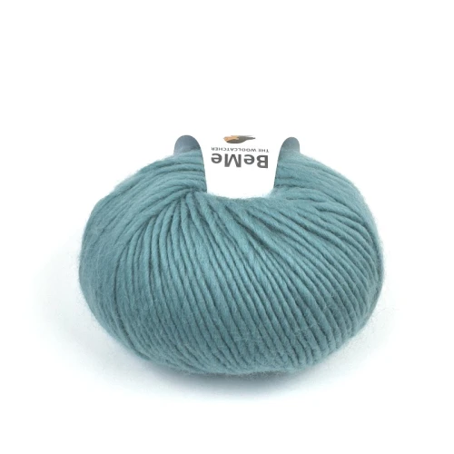 wełna BeMe 7397 mineral blue, 100% peruwiańska wełna fine highland, miękka i delikatna dla skóry