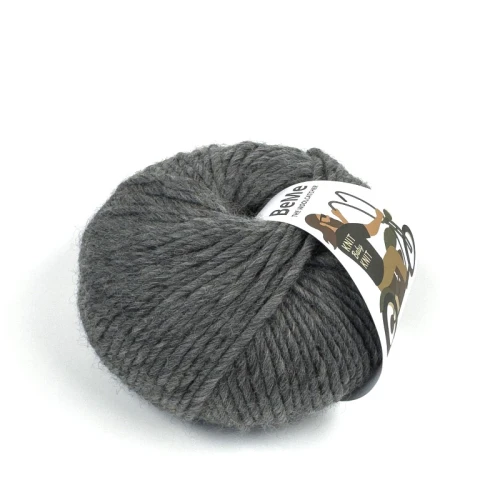wełna BeMe 3143 charcoal melanż, 100% peruwiańska wełna fine highland, miękka i delikatna dla skóry