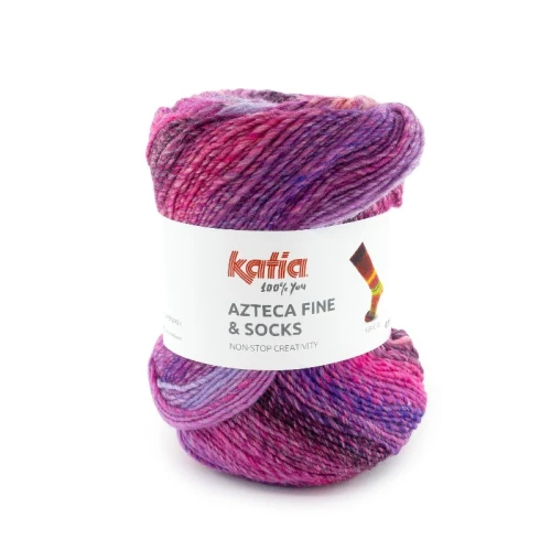 Włóczka Katia Azteca Fine Socks&More 12 liliowy-różowy