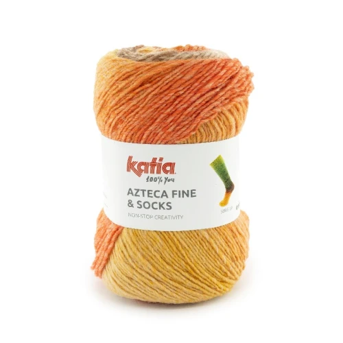 Włóczka Katia Azteca Fine Socks&More 23 brązowy-rdzawy-beżowy