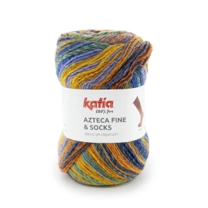 Włóczka Katia Azteca Fine Socks&More 41 niebieski-camel-ochra