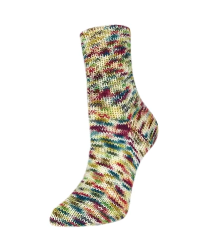 Włóczka Rellana Flotte Socke 4f. Seide-Kunterbunt 3151 skarpetkowa, skarpetowa, skarpetki, skarpety, merino, merynos, z jedwabiem, z poliamidem, sweter, szalik, czapka, chusta