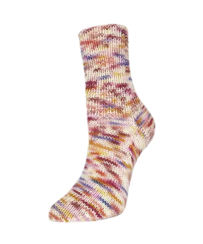 Włóczka Rellana Flotte Socke 4f. Seide-Kunterbunt 3153 skarpetkowa, skarpetowa, skarpetki, skarpety, merino, merynos, z jedwabiem, z poliamidem, sweter, szalik, czapka, chusta