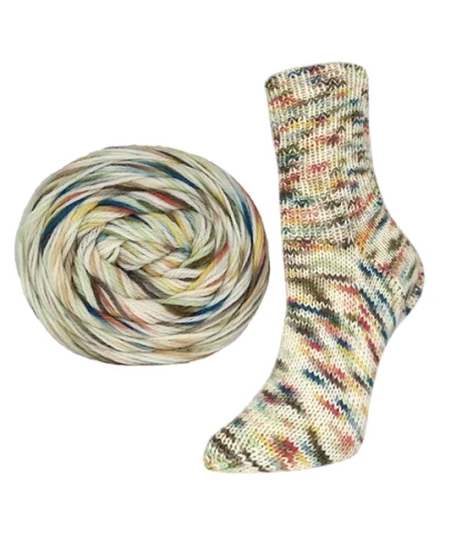 Włóczka Rellana Flotte Socke 4f. Seide-Kunterbunt 3154 skarpetkowa, skarpetowa, skarpetki, skarpety, merino, merynos, z jedwabiem, z poliamidem, sweter, szalik, czapka, chusta